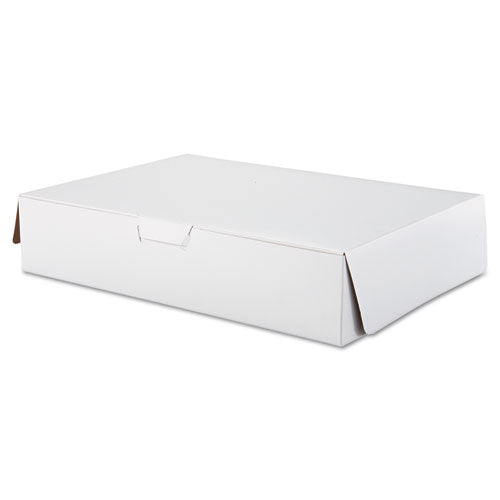 Tuck-top Bakery Boxes, 19 X 14 X 4, White, 50-carton