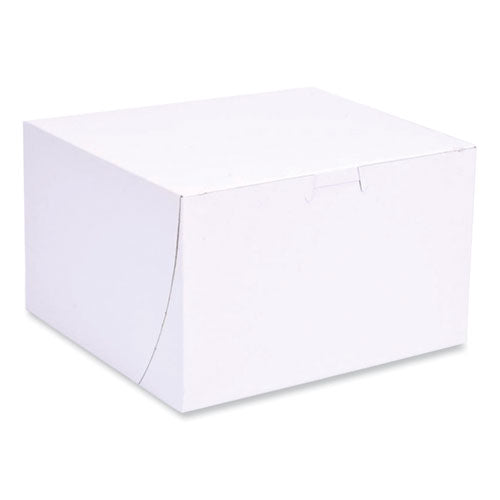 Bakery Boxes, 8 X 8 X 5, White, Paper, 100/carton