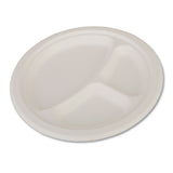 Champware Heavyweight Bagasse Dinnerware, 3-c Plate, 10", White, 500-carton