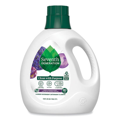 Natural Liquid Laundry Detergent, Fresh Lavender, 135 Oz Bottle, 4-carton