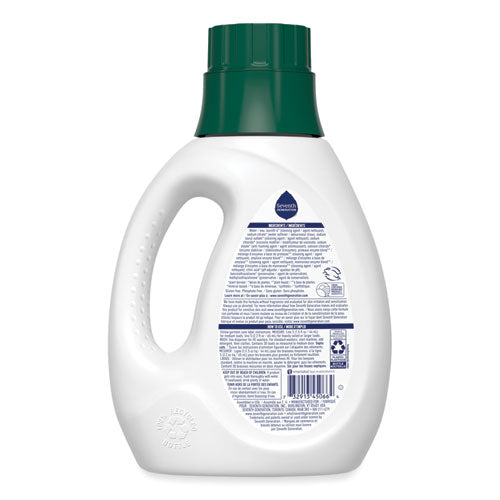 Natural Liquid Laundry Detergent, Fragrance Free, 45 Oz Bottle, 6-carton
