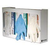 White Enamel Disposable Glove Dispenser, Three-box, 18w X 3 3-4d X 10h