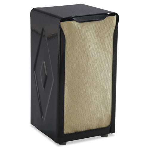 Tabletop Napkin Dispenser, Tall Fold, 3 3-4 X 4 X 7 1-2, Capacity: 150, Black