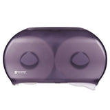Twin Jumbo Bath Tissue Dispenser,20 1-14x5 7-8x11 9-10, Blk-faux Stainless Steel