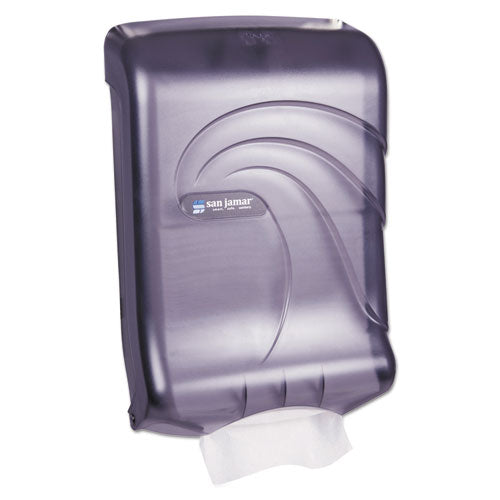 Ultrafold Multifold-c-fold Towel Dispenser, Oceans, 11.75 X 6.25 X 18, Transparent Black Pearl