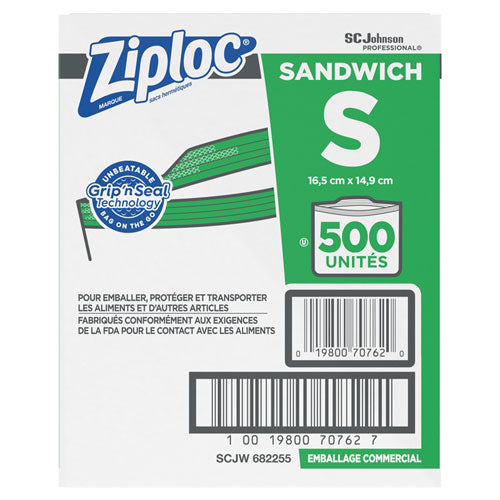 Resealable Sandwich Bags, 1.2 Mil, 6.5