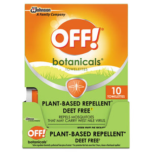 Botanicals Insect Repellant, Box, 10 Wipes-pack, 8 Packs-carton