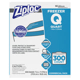 Double Zipper Freezer Bags, 1 Qt, 2.7 Mil, 7" X 7.75", Clear, 300-carton