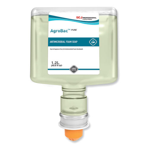 Agrobac Pure Foam Wash, Unscented, 1.2 L Refill, 3-carton