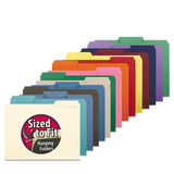Interior File Folders, 1-3-cut Tabs, Letter Size, Assorted, 100-box