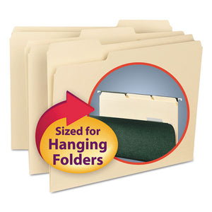 Interior File Folders, 1-3-cut Tabs, Letter Size, Manila, 100-box