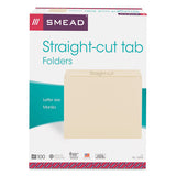 Manila File Folders, Straight Tab, Letter Size, 100-box