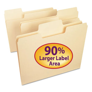 Supertab Top Tab File Folders, 1-3-cut Tabs, Letter Size, 11 Pt. Manila, 100-box