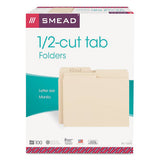 Manila File Folders, 1-2-cut Tabs, Letter Size, 100-box