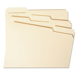 100% Recycled Reinforced Top Tab File Folders, 1-3-cut Tabs, Letter Size, Manila, 100-box
