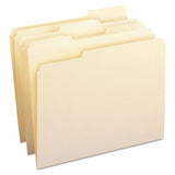100% Recycled Reinforced Top Tab File Folders, 1-3-cut Tabs, Letter Size, Manila, 100-box