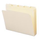 Reinforced Tab Manila File Folders, 1-5-cut Tabs, Letter Size, 11 Pt. Manila, 100-box