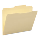 Reinforced Guide Height File Folders, 2-5-cut 2-ply Tab, Right Of Center, Letter Size, Manila, 100-box