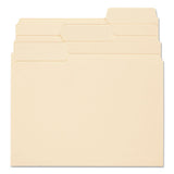 Supertab Reinforced Guide Height Top Tab Folders, 1-3-cut Tabs, Letter Size, 11 Pt. Manila, 100-box