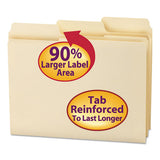 Supertab Reinforced Guide Height Top Tab Folders, 1-3-cut Tabs, Letter Size, 11 Pt. Manila, 100-box