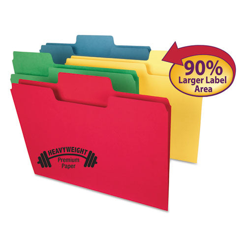 Supertab Colored File Folders, 1-3-cut Tabs, Letter Size, 14 Pt. Stock, Assorted, 50-box