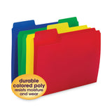 Supertab Top Tab File Folders, 1-3-cut Tabs: Assorted, Letter Size, 0.75" Expansion, Polypropylene, 12-pack