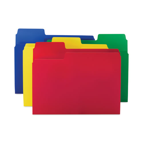 Supertab Top Tab File Folders, 1-3-cut Tabs: Assorted, Letter Size, 0.75