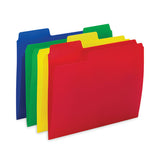 Supertab Top Tab File Folders, 1-3-cut Tabs: Assorted, Letter Size, 0.75" Expansion, Polypropylene, 12-pack
