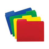 Supertab Top Tab File Folders, 1-3-cut Tabs: Assorted, Letter Size, 0.75" Expansion, Polypropylene, 12-pack