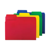 Supertab Top Tab File Folders, 1-3-cut Tabs: Assorted, Letter Size, 0.75" Expansion, Polypropylene, 12-pack