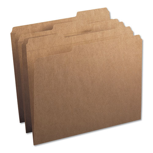Heavyweight Kraft File Folders, 1-3-cut Tabs, Letter Size, 17 Pt. Kraft, 50-box