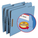 Top Tab Colored 2-fastener Folders, 1-3-cut Tabs, Letter Size, Blue, 50-box
