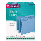 Colored File Folders, 1-3-cut Tabs, Letter Size, Blue, 100-box