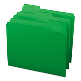 Colored File Folders, 1-3-cut Tabs, Letter Size, Green, 100-box