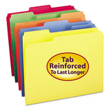 Colored File Folders, 1-3-cut Tabs, Letter Size, Orange, 100-box