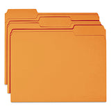 Colored File Folders, 1-3-cut Tabs, Letter Size, Orange, 100-box