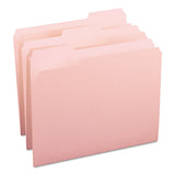 Colored File Folders, 1-3-cut Tabs, Letter Size, Pink, 100-box