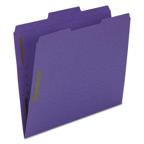 Top Tab Colored 2-fastener Folders, 1-3-cut Tabs, Letter Size, Purple, 50-box
