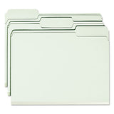 Expanding Recycled Heavy Pressboard Folders, 1-3-cut Tabs, 2" Expansion, Letter Size, Gray-green, 25-box