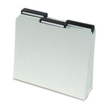 Recycled Heavy Pressboard File Folders With Insertable Metal Tabs, 1-3-cut Tabs, Letter Size, Gray-green, 25-box