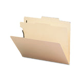 Manila Four- And Six-section Top Tab Classification Folders, 1 Divider, Letter Size, Manila, 10-box