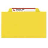 Four-section Pressboard Top Tab Classification Folders With Safeshield Fasteners, 1 Divider, Letter Size, Yellow, 10-box