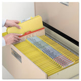 Four-section Pressboard Top Tab Classification Folders With Safeshield Fasteners, 1 Divider, Letter Size, Yellow, 10-box