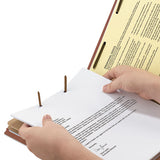 Six-section Pressboard Top Tab Classification Folders With Safeshield Fasteners, 2 Dividers, Letter Size, Assorted, 10-box