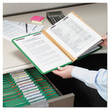 Six-section Pressboard Top Tab Classification Folders With Safeshield Fasteners, 2 Dividers, Letter Size, Green, 10-box