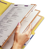 Eight-section Pressboard Top Tab Classification Folders With Safeshield Fasteners, 3 Dividers, Letter Size, Yellow, 10-box