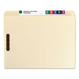 Top Tab 2-fastener Folders, Straight Tab, Letter Size, 11 Pt. Manila, 50-box