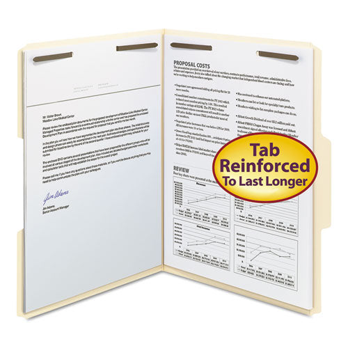 Top Tab 2-fastener Folders, 1-3-cut Tabs, Letter Size, 11 Pt. Manila, 50-box
