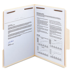 Supertab Reinforced Guide Height 2-fastener Folders, 1-3-cut Tabs, Letter Size, 14 Pt. Manila, 50-box