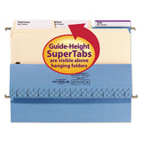 Supertab Reinforced Guide Height 2-fastener Folders, 1-3-cut Tabs, Letter Size, 14 Pt. Manila, 50-box